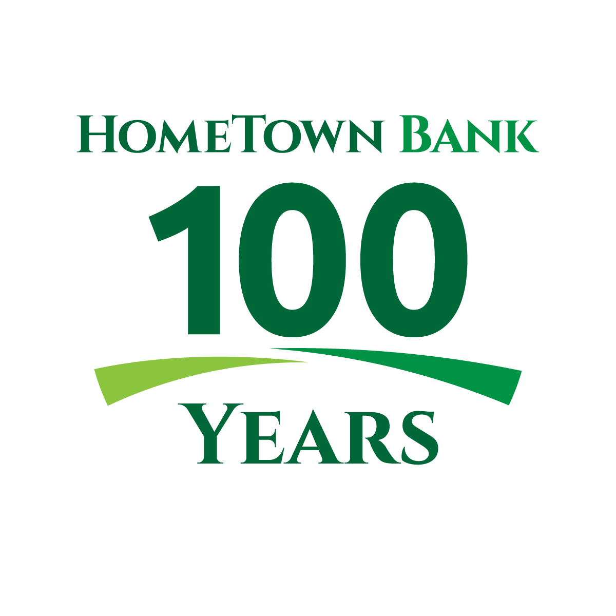 HomeTown Bank 100 Year Anniversary Logo