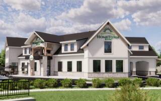 HomeTown Bank Victoria Build Exterior Rendering